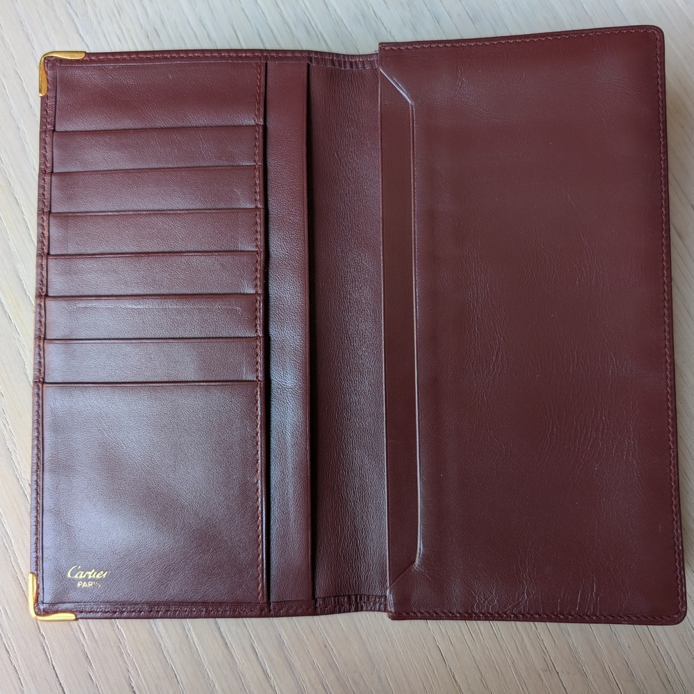 Cartier Burgundy Leather Wallet - Picture 4 of 6